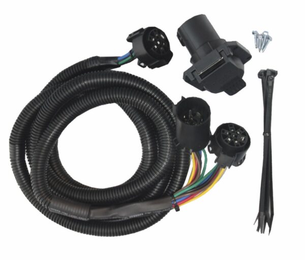Valterra 7-Way Trailer Wiring Connector, Vehicle End, 90 Degree, Black