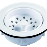 JR Products Sink Strainer, 3.5" to 4" Plastic with Hardware