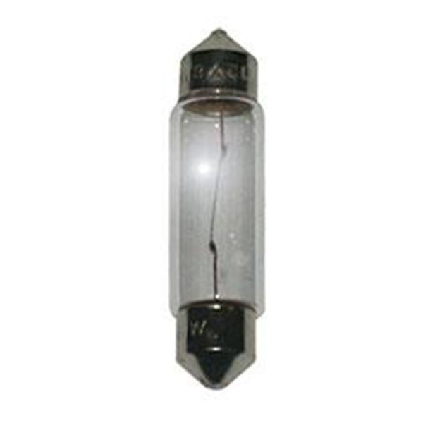 Arcon Incandescent Light Bulb, 10W, 12V, Clear, SV8.5 Base, Set of 2