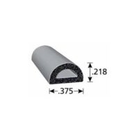 Trim-Lok Weather Stripping, EPDM Rubber, 0.218" x 3/8" Adhesive-Backed, 50 ft