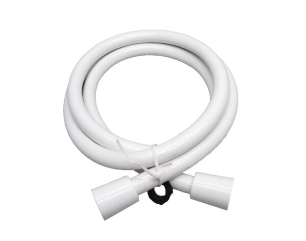 Empire RV Shower Head with Hose, White, 60-inch, Vinyl