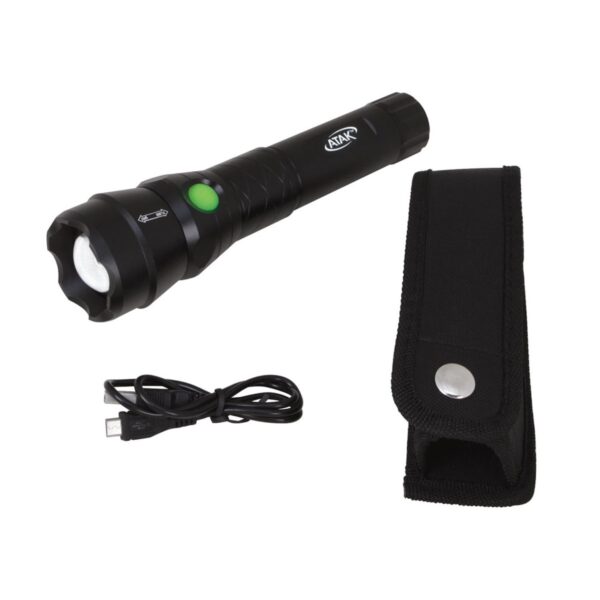 Performance Tool 500 Lumen LED Flashlight, Rechargeable, Black