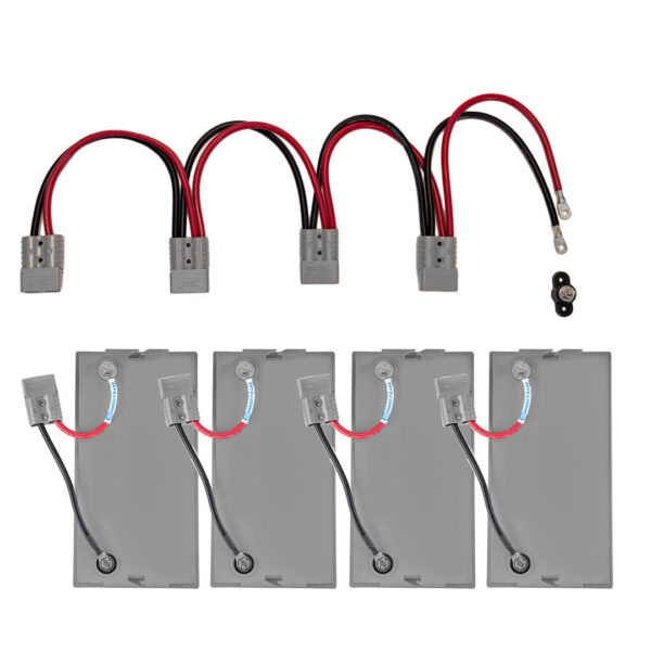Connect-Ease 4-Battery 12V Parallel Harness with 6 AWG Marine Grade Wire