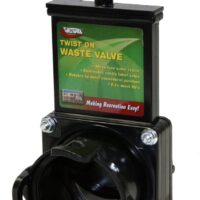 Valterra Twist-On Bayonet Waste Valve, 3 Inch, Black Water