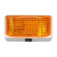 Valterra Porch Light LED 12 Volt, 175 Lumens, Rectangular, Amber Lens with Switch