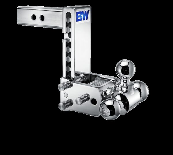 B&W Trailer Hitch Ball Mount 2" Receiver 10,000 lb Triple Ball Chrome Plated