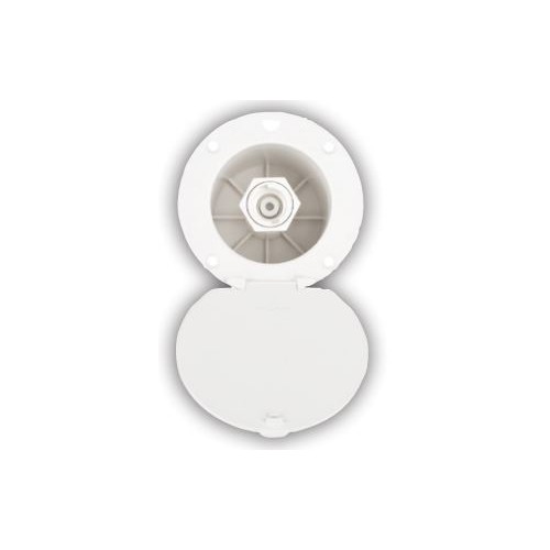 Dura Faucet Exterior Spray Port with Quick Connect, White