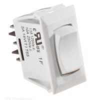 RV Designer 14V 10A Three-Position Momentary Rocker Switch, White
