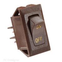 RV Designer 14V 10A Rocker Switch, Brown