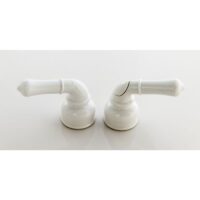 Empire Faucet Handle, Teapot Style, White