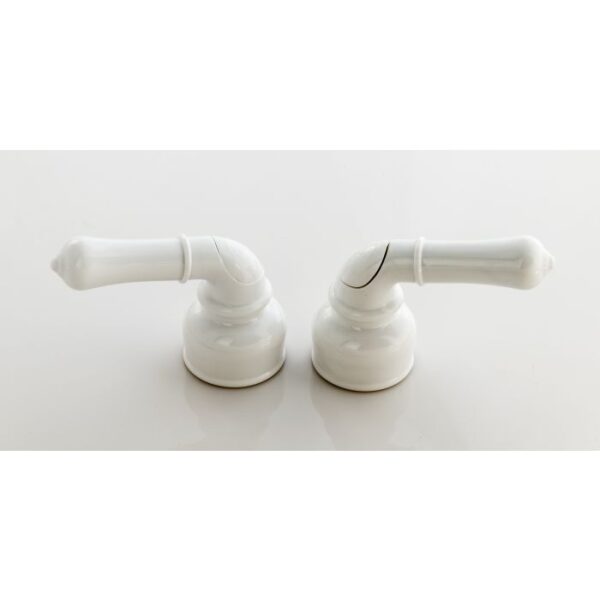 Empire Faucet Handle, Teapot Style, White