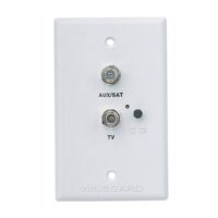 Winegard Antenna Wall Plate Power Supply, 12 Volt DC, White, with Splitter