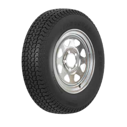 Americana ST-205-75-14 Tire/Wheel Assembly, Bias Ply, Galvanized, 14 x 6 in