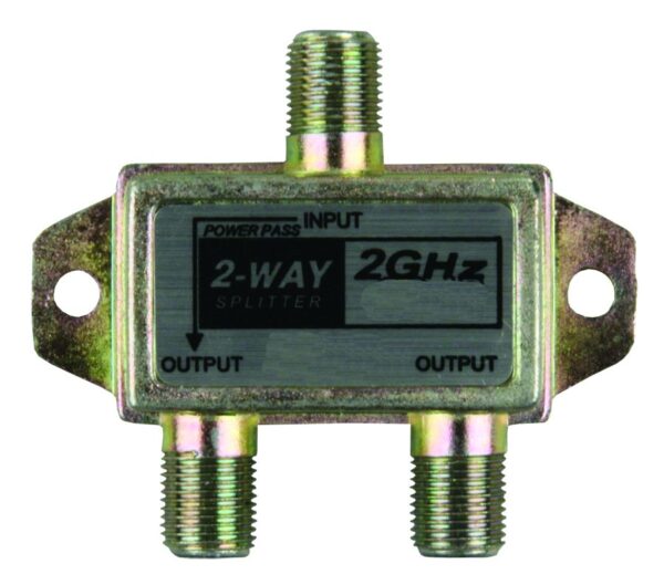 JR Products 2-Way TV Splitter, F-Style Connectors, HD/Satellite