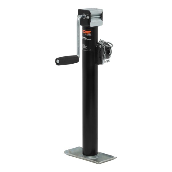 CURT Swivel Trailer Tongue Jack, Side-Wind, 2,000 lb, 15 Inch Lift