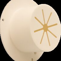 Zebra RV Electrical Cord Hatch, 4-1/4 Inch Opening, Colonial White