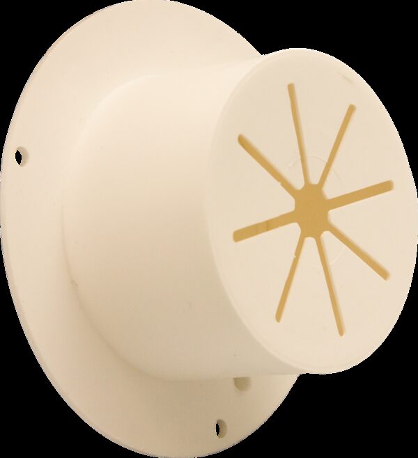 Zebra RV Electrical Cord Hatch, 4-1/4 Inch Opening, Colonial White
