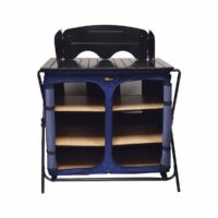Faulkner Camp Cuisine Kitchen Table, Portable, Blue and Black