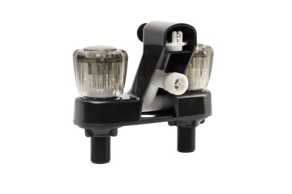 Dura Faucet Shower Faucet, Dual Knob, Mid Arc, Matte Black