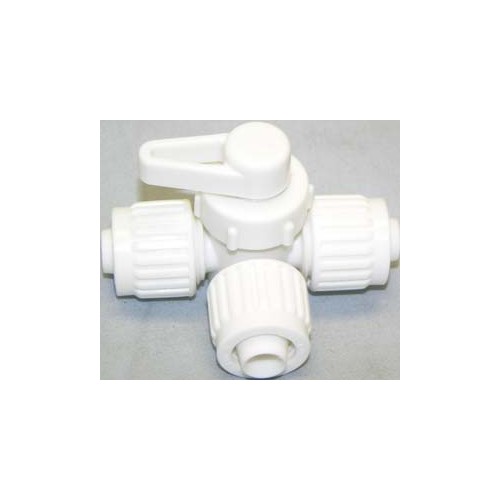 Elkhart Supply 1/2 Inch Water Heater Bypass Valve, Three-Way Center, White