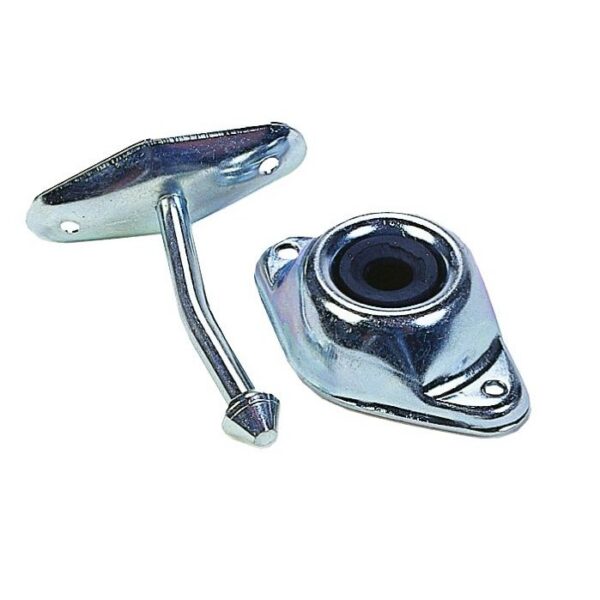 JR Products 4.75 Inch Angled-Plunger Door Catch, Silver