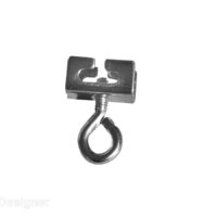 RV Designer I-Beam Curtain Track End Stop, Silver Aluminum, Set of 2