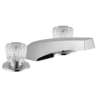 Dura Faucet 8 Inch Bath Faucet, Three Piece Deck Mount, Polished Silver