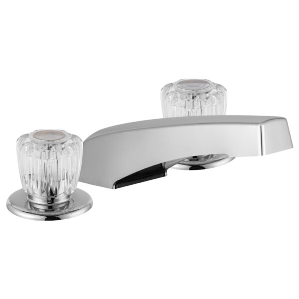 Dura Faucet 8 Inch Bath Faucet, Three Piece Deck Mount, Polished Silver