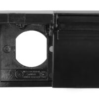JR Products Duplex Outlet Cover, Black, Weatherproof