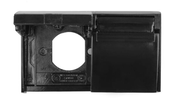 JR Products Duplex Outlet Cover, Black, Weatherproof