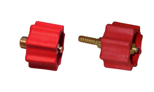 Marshall Excelsior Propane Hose Connector, QCC/OPD Type, 400,000 BTU, Red, Brass