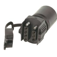 Hopkins Trailer Wiring Adapter, 7-Blade to 4/5-Wire Flat, Black