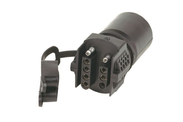Hopkins Trailer Wiring Adapter, 7-Blade to 4/5-Wire Flat, Black