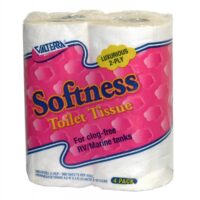 Valterra RV Toilet Tissue, 2-Ply, 200 Sheets, Pack of 4