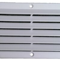 Heng's Rectangular Wall Vent White 5x10 with Mounting Hardware