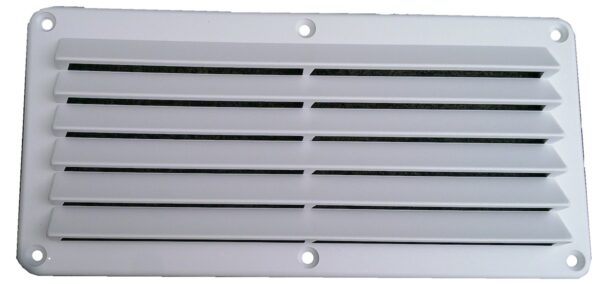 Heng's Rectangular Wall Vent White 5x10 with Mounting Hardware