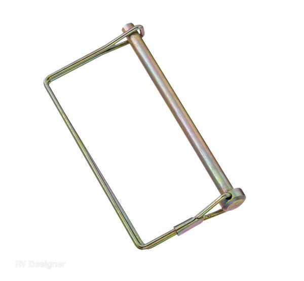 RV Designer 1/4 Inch Coupler Safety Pin, 3-1/2 Inch, Gold