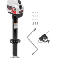 Bulldog Electric Trailer Tongue Jack, 4,000 lbs, 17 in., Two-Tone