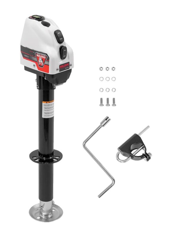 Bulldog Electric Trailer Tongue Jack, 4,000 lbs, 17 in., Two-Tone