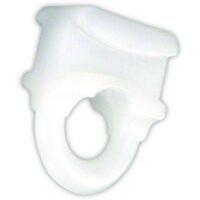 JR Products Type C Small Sliding Eye Curtain Glider, White, Set of 14