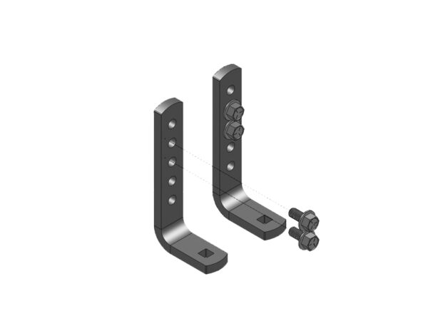Blue Ox Weight Distribution Hitch Long L-Bracket Set, Black, Pair
