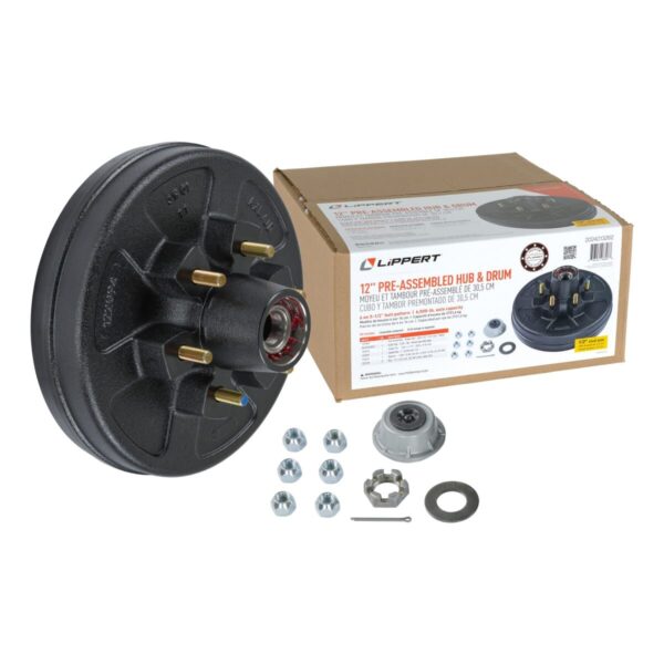 Lippert Trailer Brake Hub Assembly, 6,000 lb, 6x5.5 Bolt