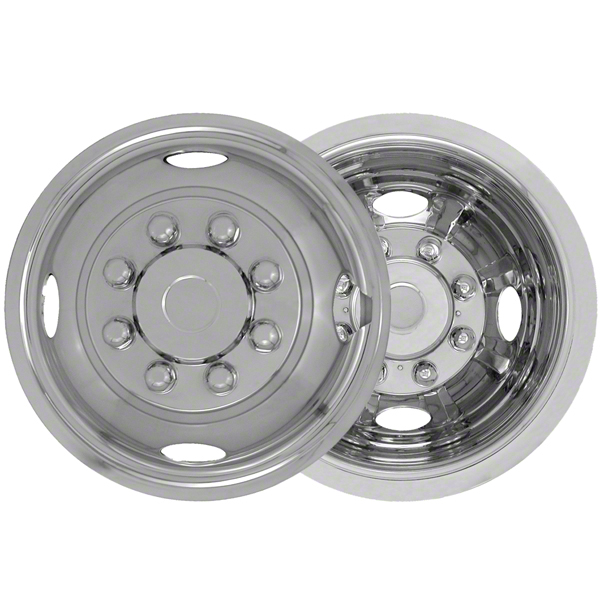 Coast To Coast 16 Inch Wheel Simulator, Dual Rear, Polished Stainless, Snap-On