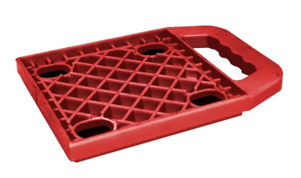 Valterra Set of 4 Jack Stand Pads, 6" x 6", Red Polymer