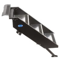 MORryde Step Above Entry Step, Silver, 26" Wide, 3 Steps, Strut Assist
