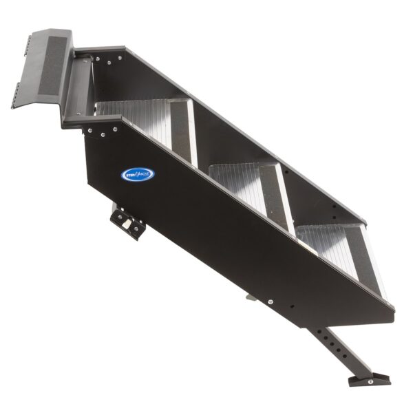 MORryde Step Above Entry Step, Silver, 26" Wide, 3 Steps, Strut Assist