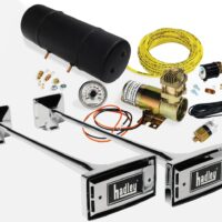 Hadley Classic Rectangular Air Horn Complete Kit, Chrome Silver, 115 dB