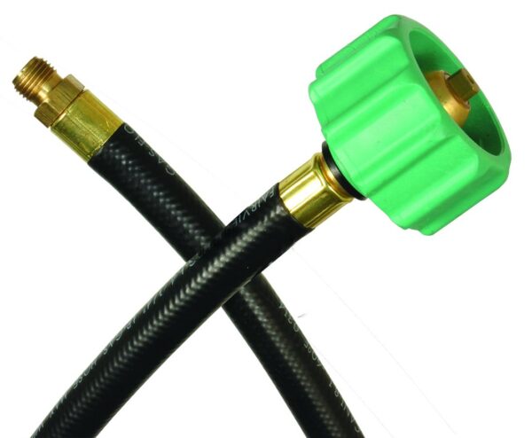 JR Products Propane Pigtail Hose 15" ACME to 1/4" Inverted Flare