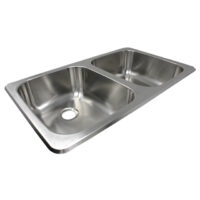 LaSalle Bristol Double Bowl RV Sink, 25 by 15 Inch, Stainless Steel