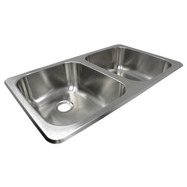 LaSalle Bristol Double Bowl RV Sink, 25 by 15 Inch, Stainless Steel